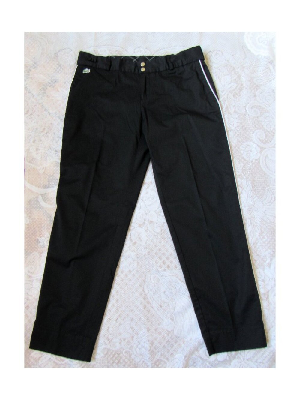 Lacoste Women  Pants, Black, sz.6, cotton